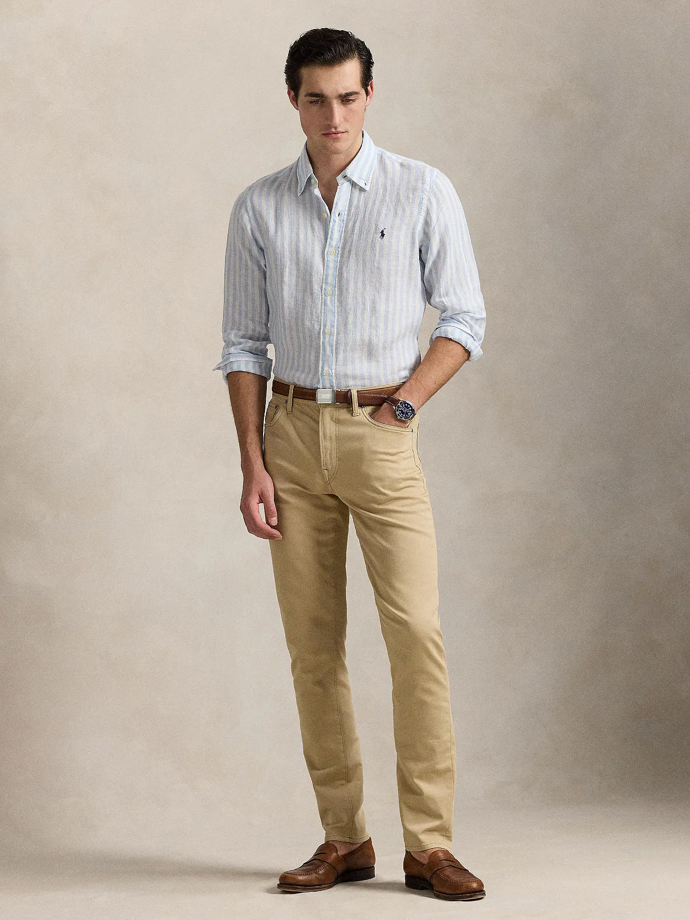 POLO RALPH LAUREN | Leinenhemd | hellblau